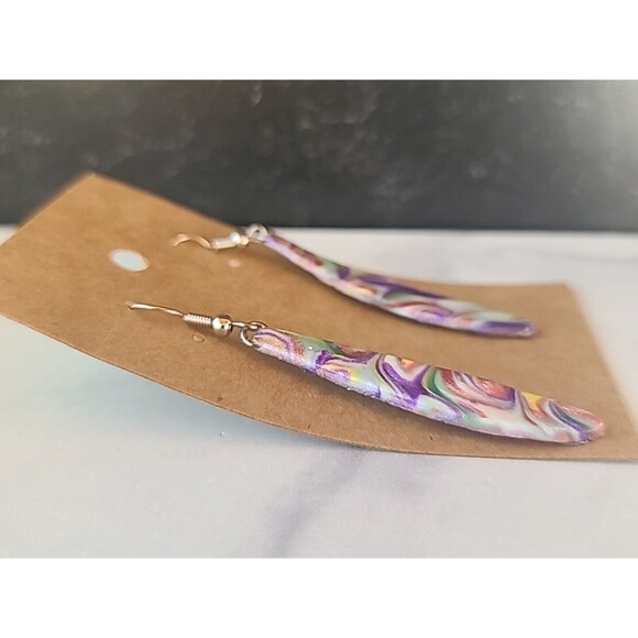 Polymer Clay Dangling Earrings New - Picture 4 of 10